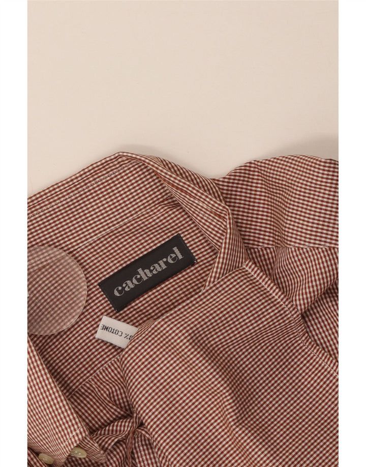 Cacharel Herreskjorte str. 16 Large Red Gingham Cotton