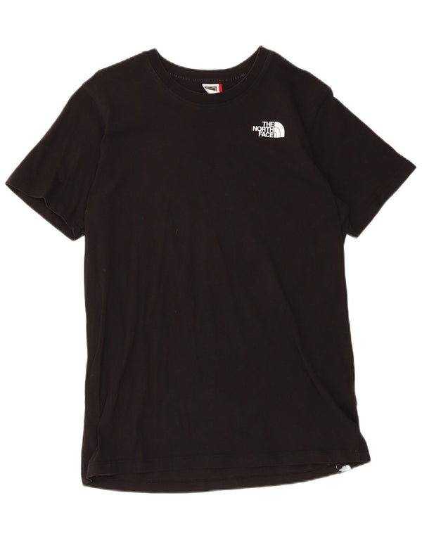The North Face Kvinders Grafisk T-Shirt Top UK 12 Medium Sort Bomuld