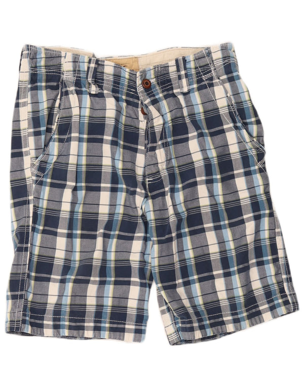 Hollister Chino Shorts til mænd W32 Medium Blue Ternet Bomuld