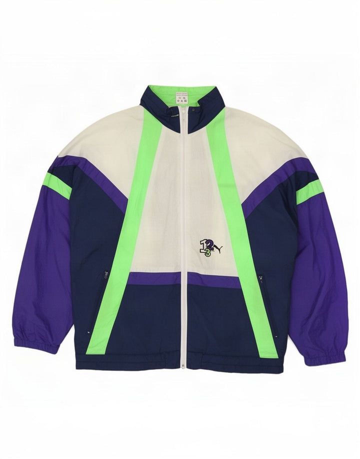 Puma Træningsdragt til mænd Topjakke UK 44 XL Flerfarvet Colourblock Polyester