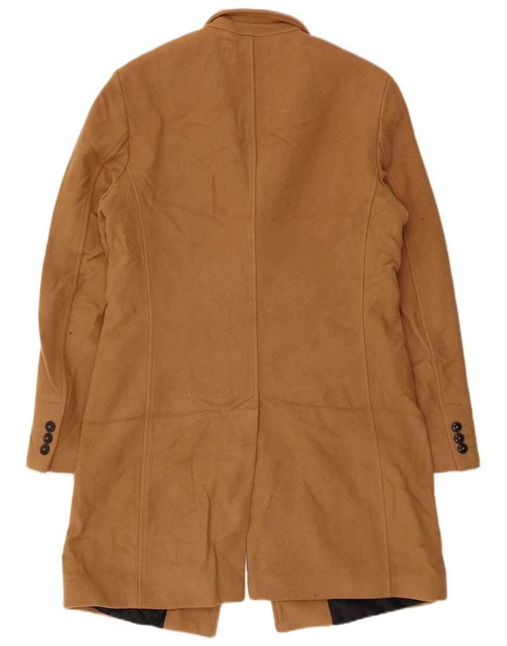 Zara Herre Overfrakke UK 38 Medium Beige Uld