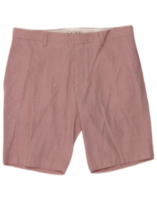 REISS Chino-shorts til mænd W32 Medium rød nålestribet bomuld