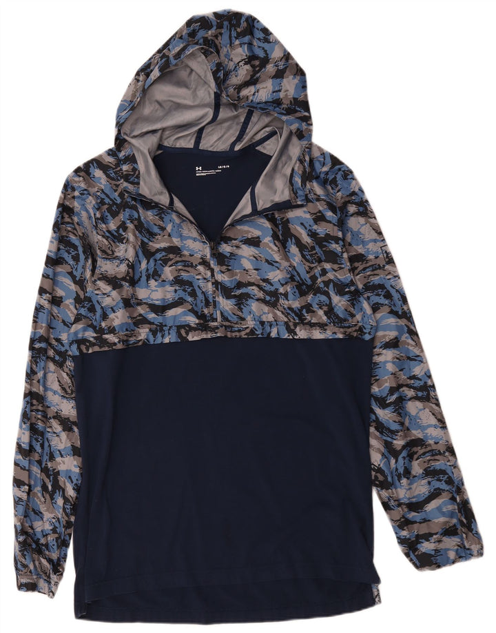 Under Armour Herre Hættetrøje Træningsdragt Top Stor Marineblå Camouflage