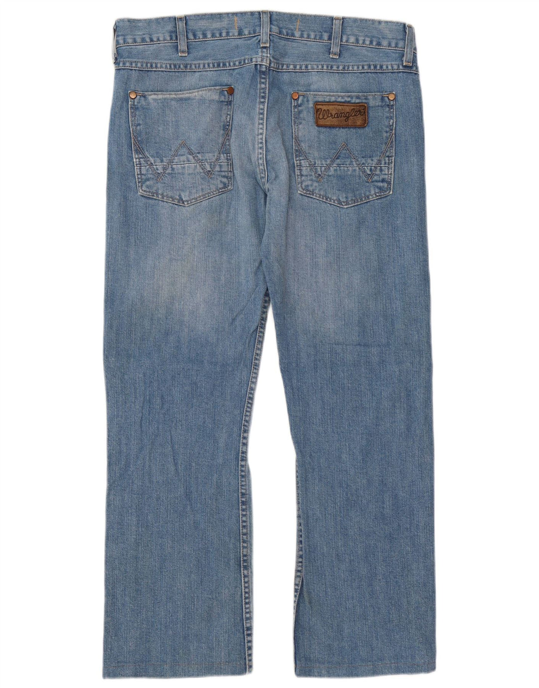 Wrangler Herre Ace Straight Jeans W33 L29 Blå Bomuld