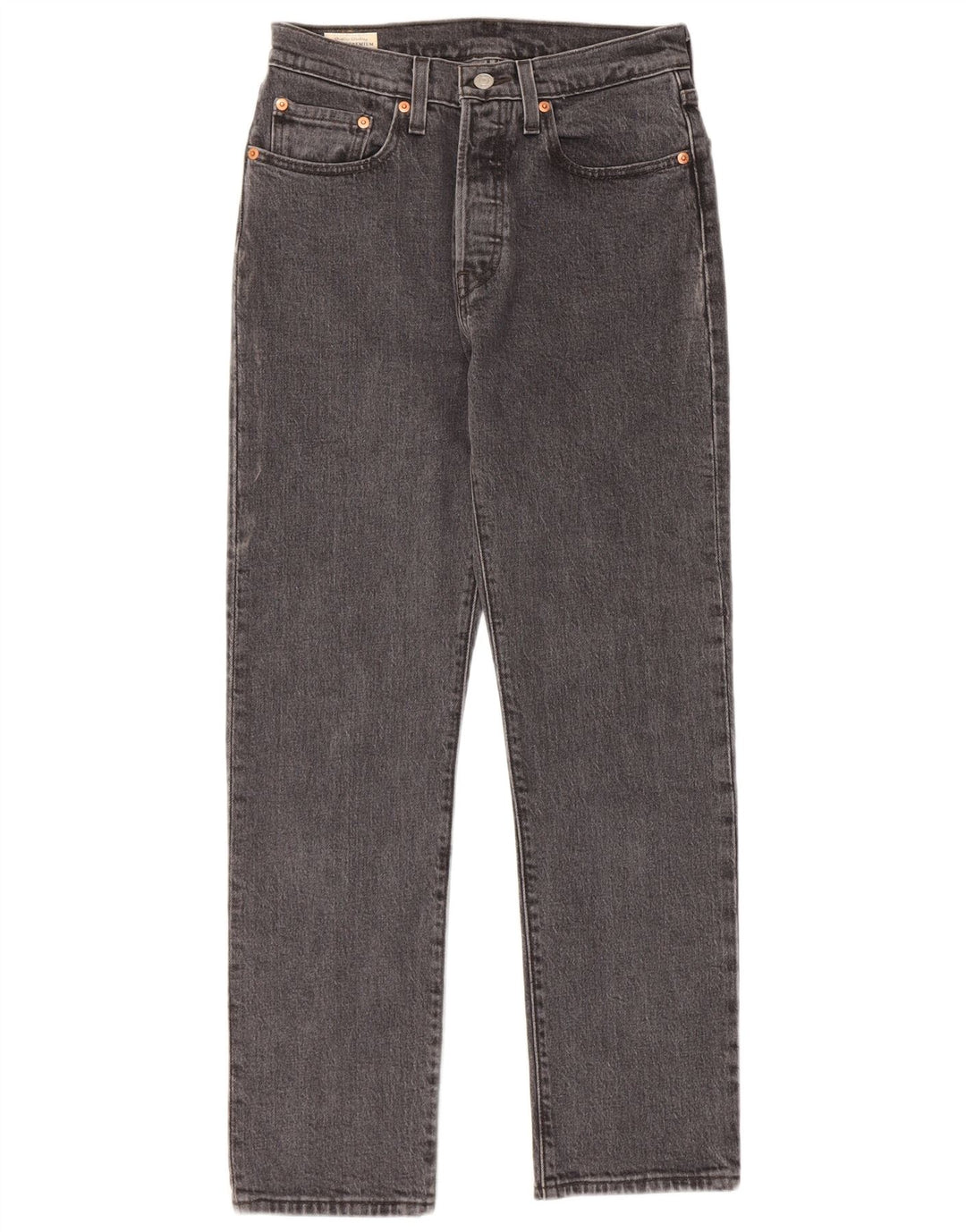 LEVI'S Dame 501 Straight Jeans W26 L28 Grå Bomuld
