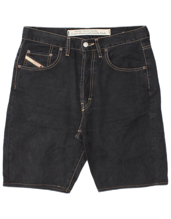 DIESEL Herre Denim Shorts W32 Medium Sort Bomuld