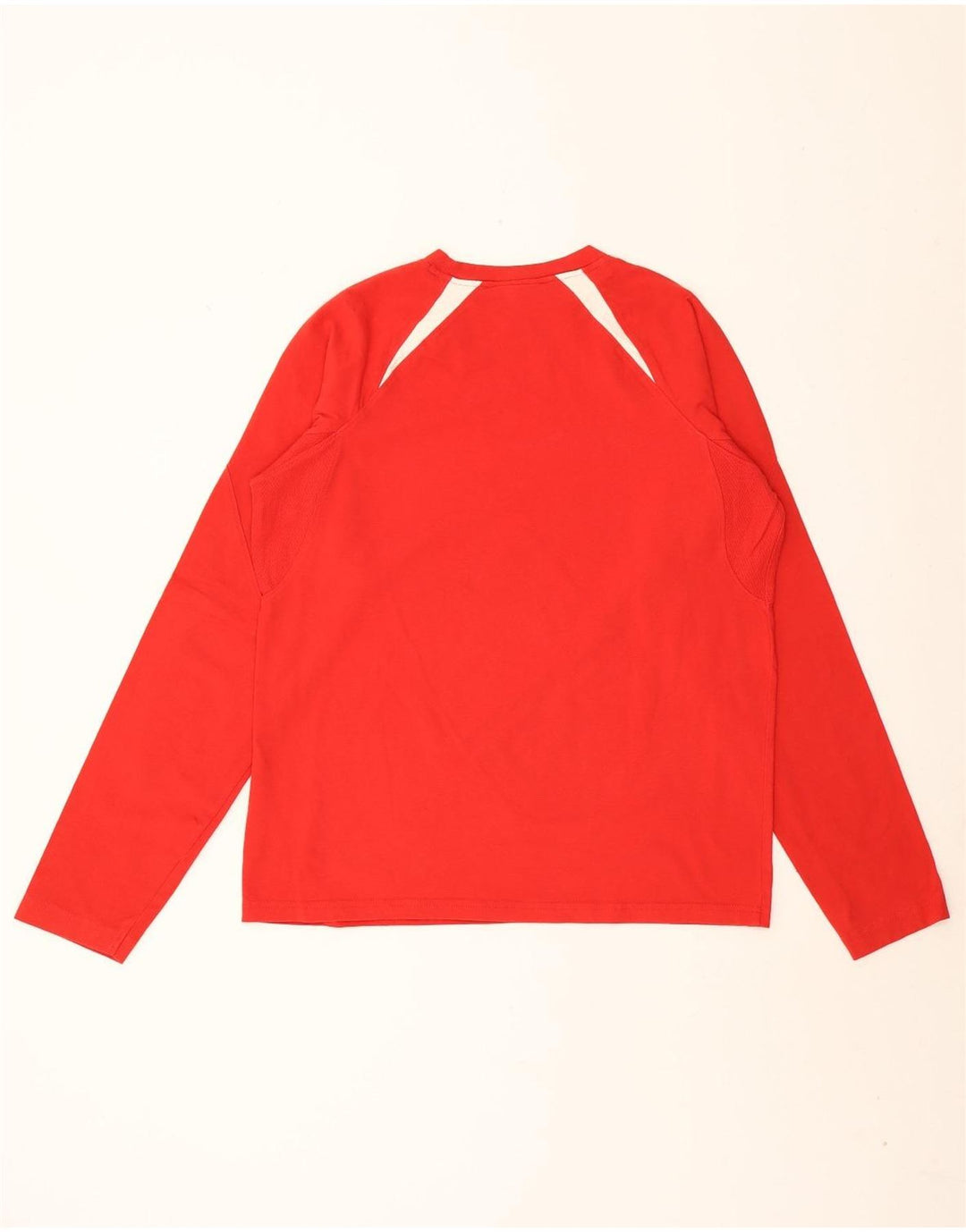 REEBOK Herre grafisk top Langærmet lille rød Colourblock Bomuld