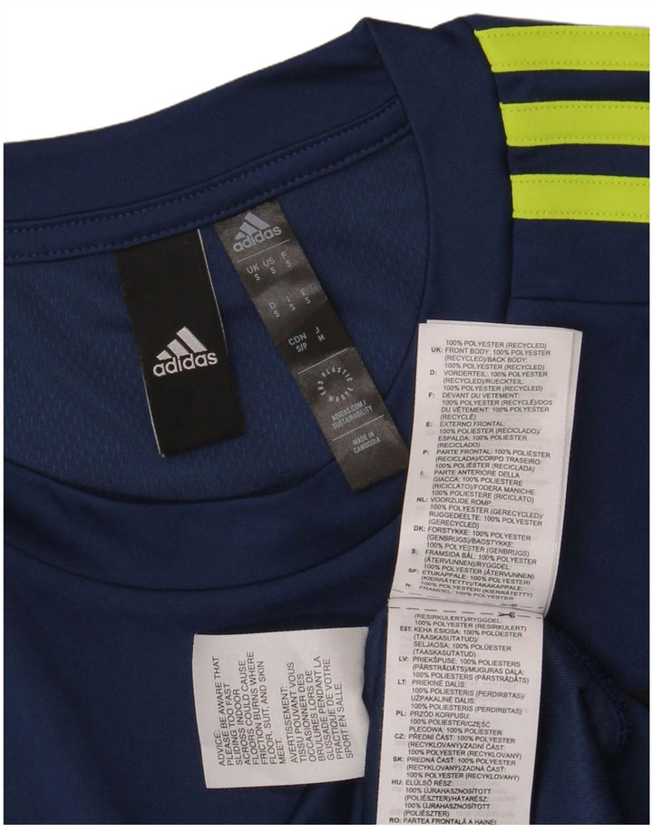 Adidas Aeroready T-shirt top til mænd, lille marineblå polyester