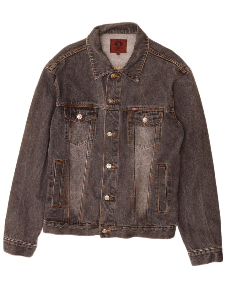 TIMES Denimjakke til mænd UK 42 XL Grå bomuld