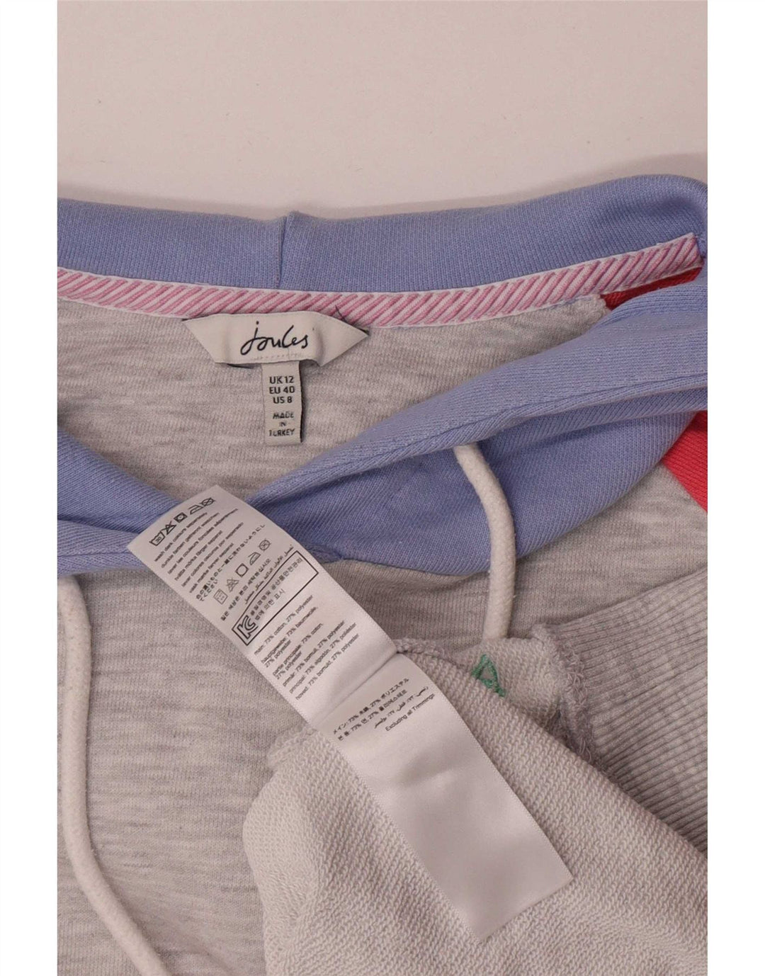 Joules hættetrøje til kvinder UK 12 Medium Flerfarvet Colourblock