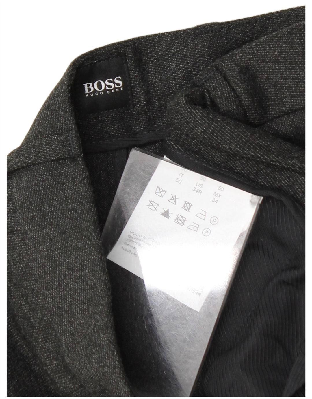 Hugo Boss Herre Slim Chino Bukser EU 50 Large W34 L32 Grå Polyester
