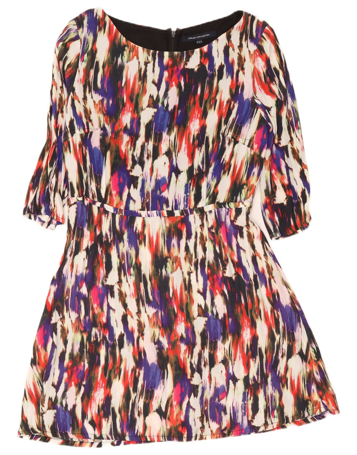 French Connection Dame A-Line Kjole UK 14 Stor flerfarvet Colourblock