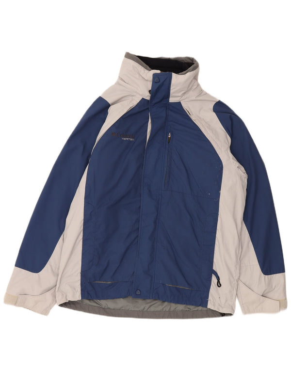 Columbia Mens Interchange Windbreaker Jacket UK 38 Medium Blue Colourblock