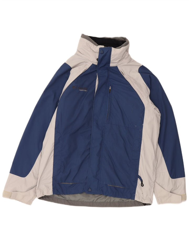 Columbia Mens Interchange Windbreaker Jacket UK 38 Medium Blue Colourblock