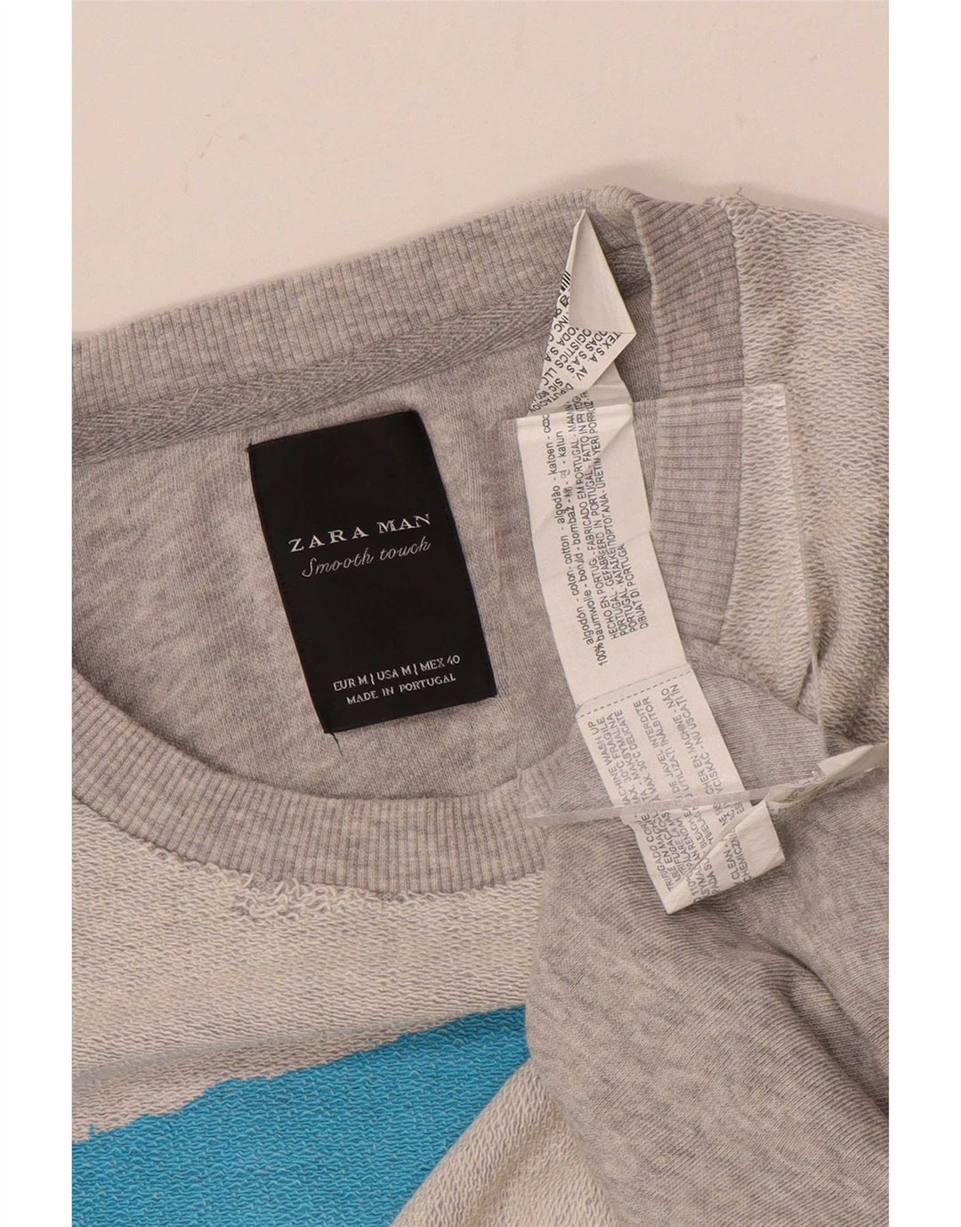 Zara Sweatshirt til mænd mellem grå stribet