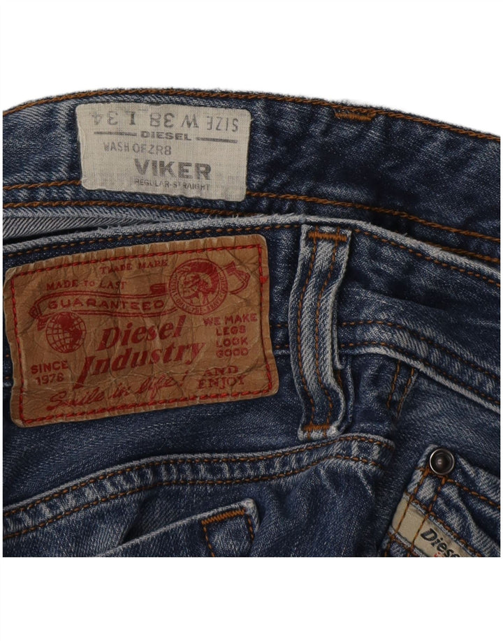 DIESEL Herre Viker Regular Straight Jeans W38 L27 Blå
