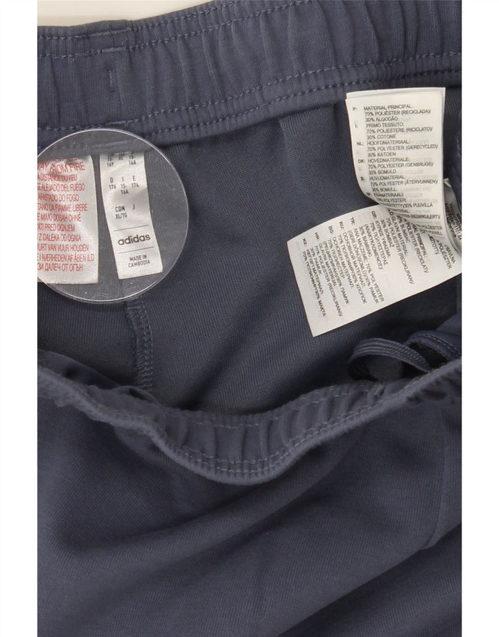 ADIDAS Boys Tracksuit Trousers 15-16 Years  Blue Polyester Vintage Adidas and Second-Hand Adidas from Messina Hembry 
