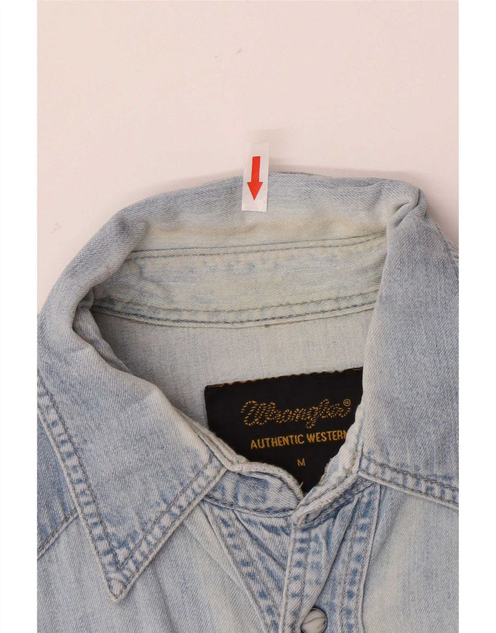 Wrangler Denimskjorte til mænd Medium blå bomuld