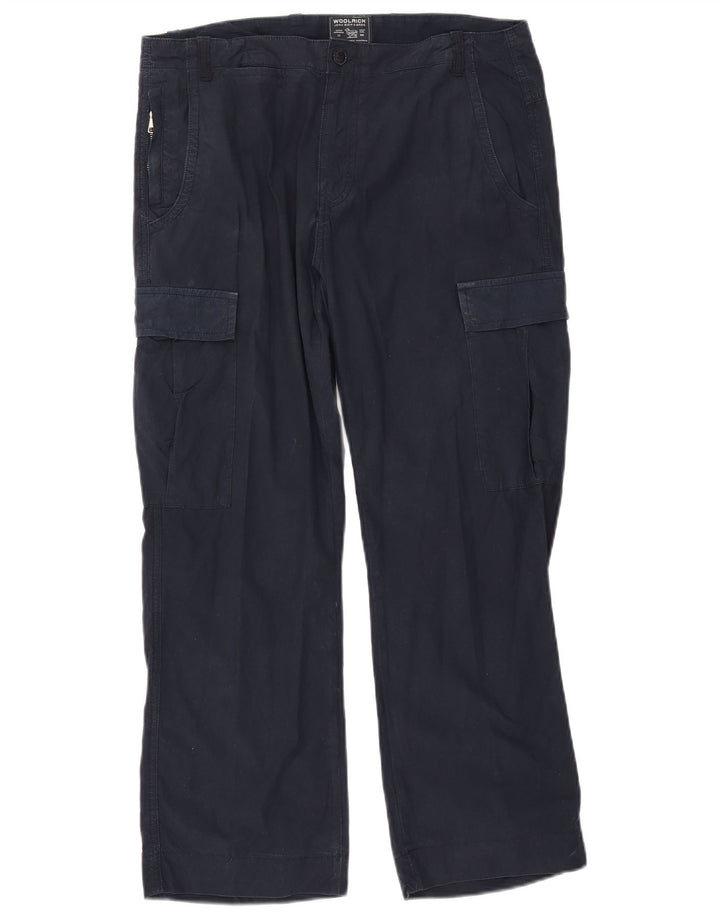 Woolrich Straight Cargo bukser til mænd W34 L27 Marineblå