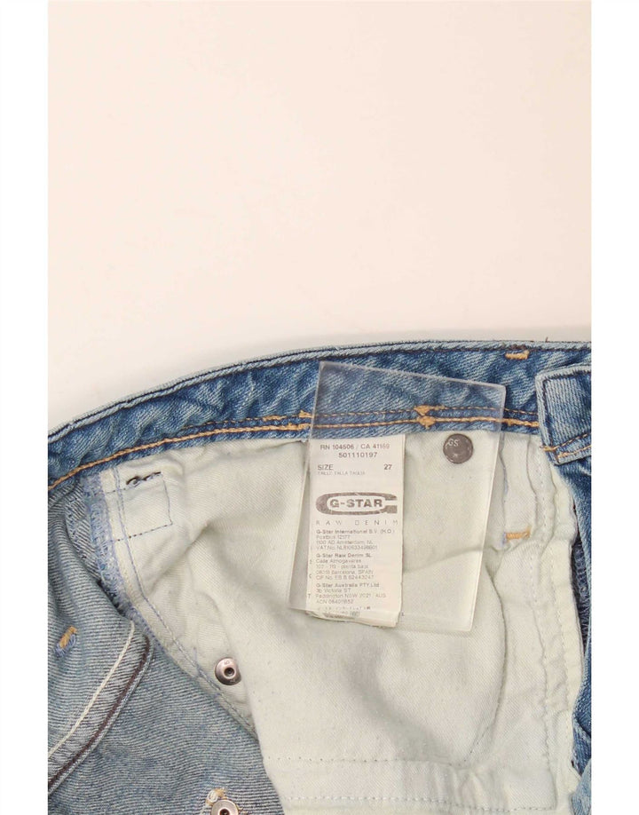 G-Star Dame Distressed Straight Jeans W27 L27 Blå Bomuld
