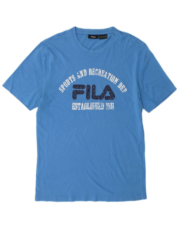 FILA Herre Grafisk T-Shirt Top Medium Blue