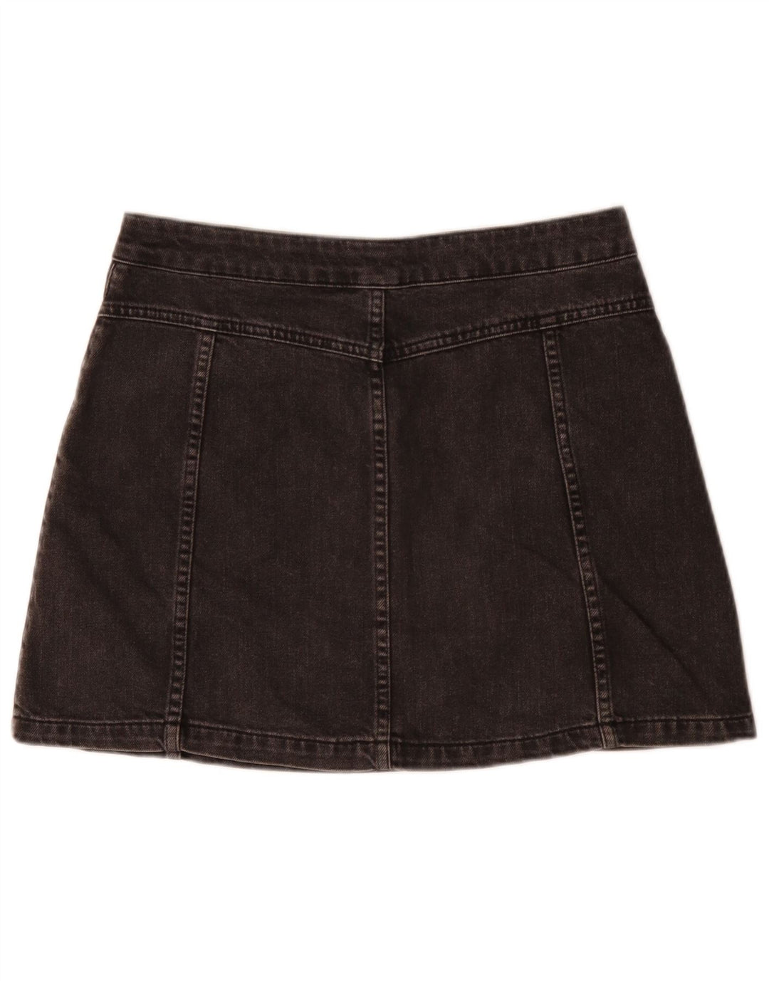 Moto Dame Mini Denim Nederdel UK 12 Medium W30 Sort Bomuld