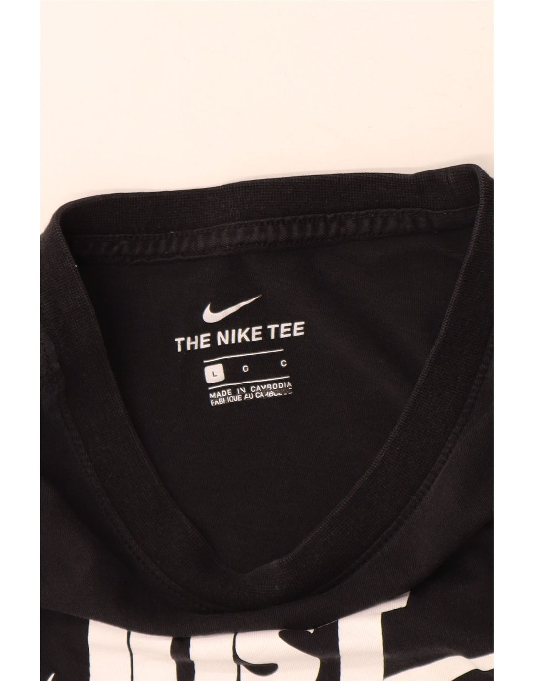 Nike grafisk T-shirt top til mænd, stor sort bomuld