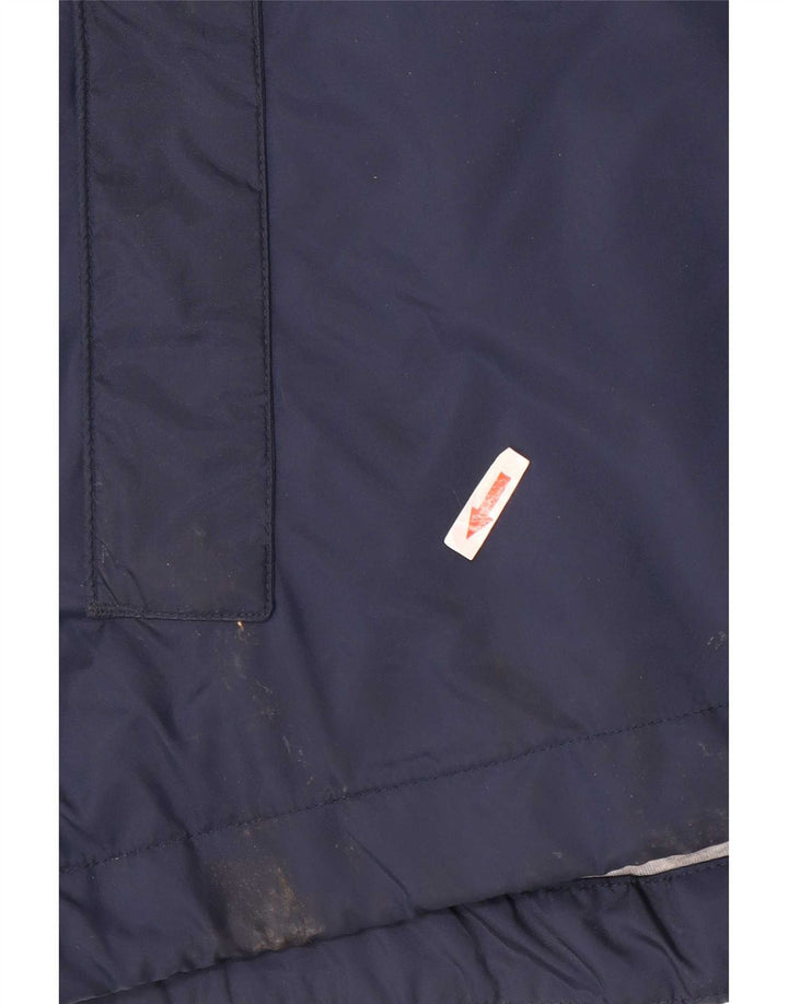 Nike Regnjakke til mænd UK 38 Medium Navy Blue Nylon