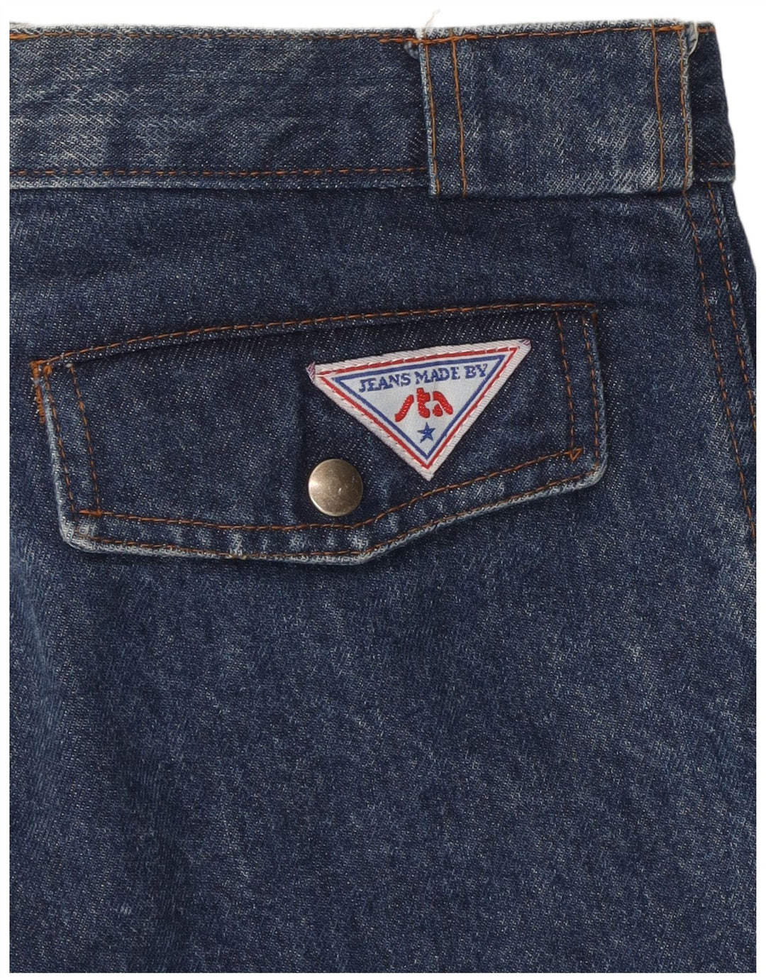 VINTAGE Højtaljede lige jeans til kvinder W28 L27 Marineblå