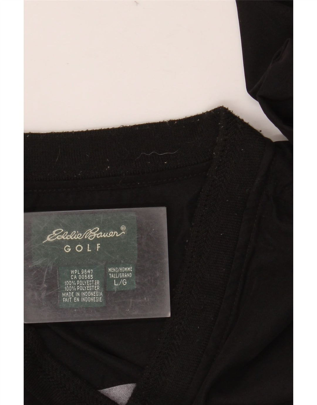 EDDIE BAUER Herre Loose Fit Top Langærmet Stor Sort Polyester