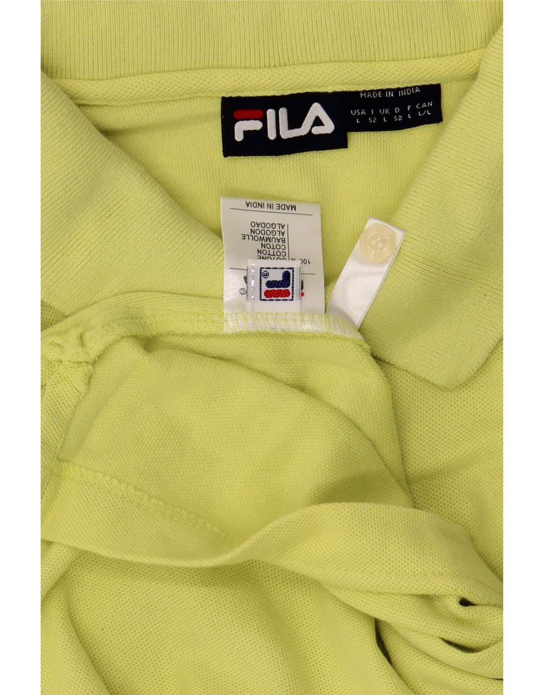Fila Poloskjorte til mænd Stor gul bomuld