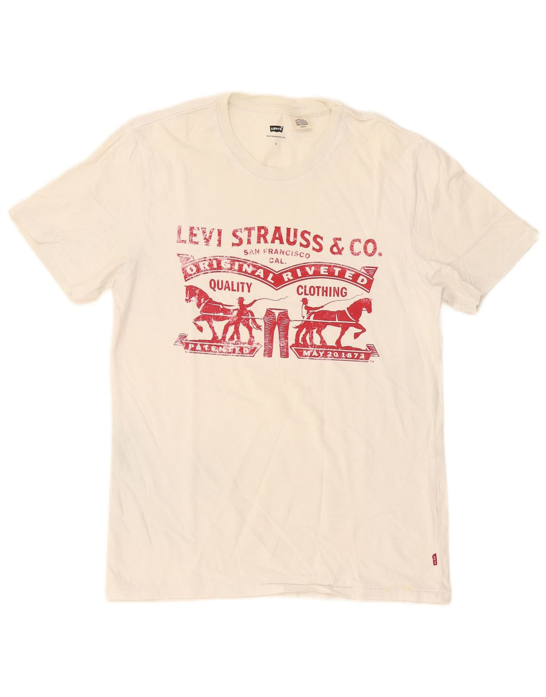 Levi's Herre grafisk T-shirt top lille hvid