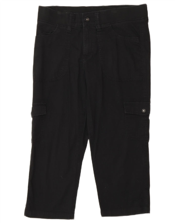 LEE Dame Straight Cargo Capri Bukser US 8 Medium W30 L21 Sort Bomuld