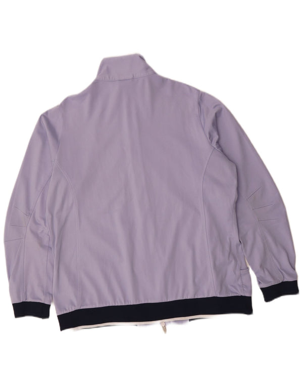 Champion Dame Easy Fit træningsdragt Topjakke UK 18 XL Lilla Colourblock