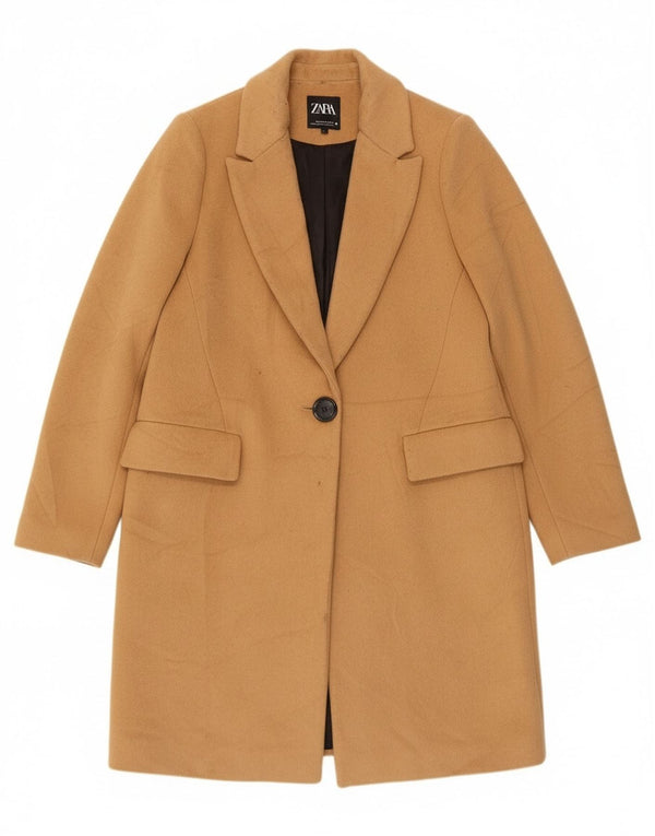 Zara Dame Overfrakke UK 14 Medium Beige