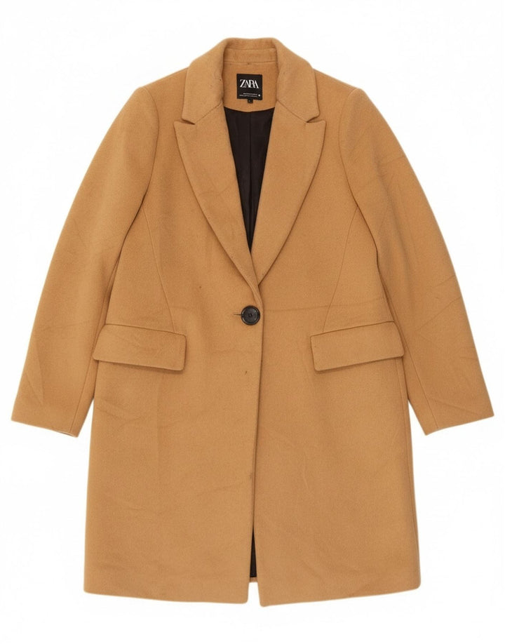 Zara Dame Overfrakke UK 14 Medium Beige