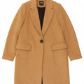 Zara Dame Overfrakke UK 14 Medium Beige