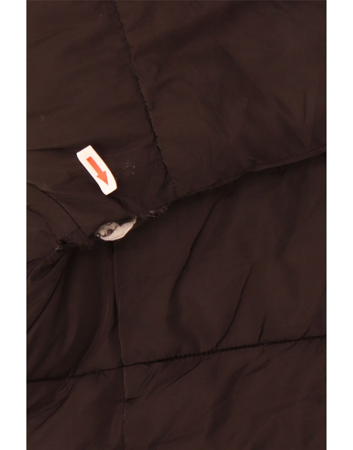 Topshop Dame Oversized Polstret Jakke UK 12 Medium Sort Polyester