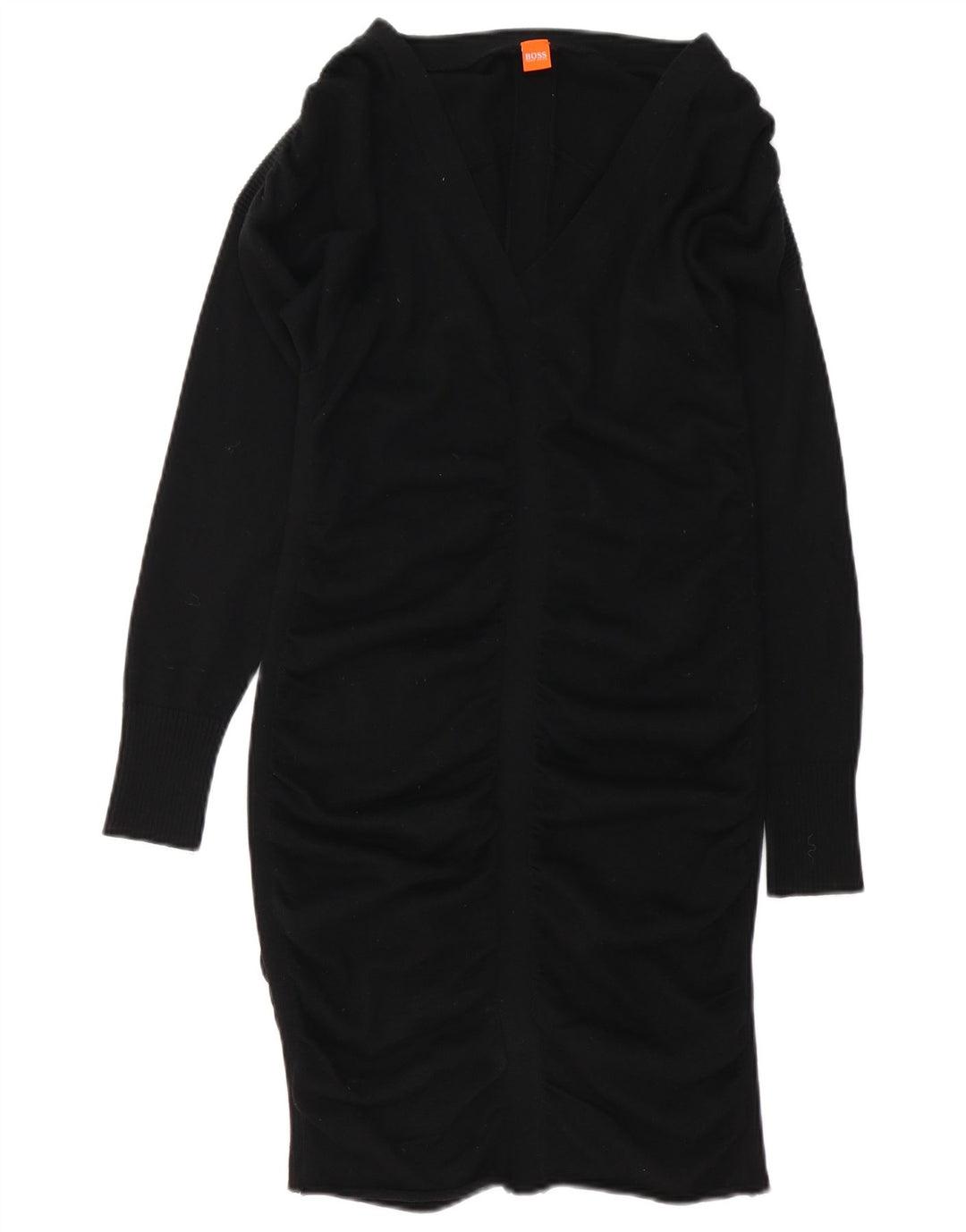 Hugo Boss Womens Bodycon Dress UK 12 Medium Black Wool