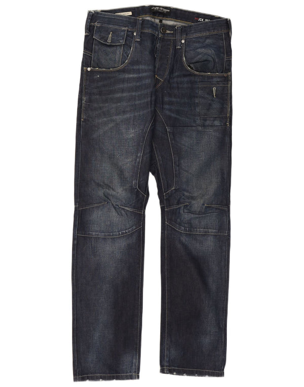 Jack & Jones Herre Anti Fit Straight Jeans W32 L32 Blå Bomuld