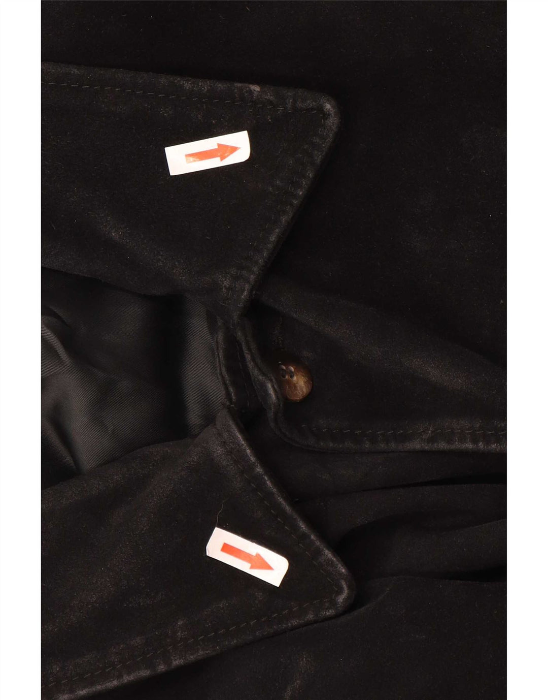 Sisley Herre Ruskindsjakke UK 38 Medium Sort Læder