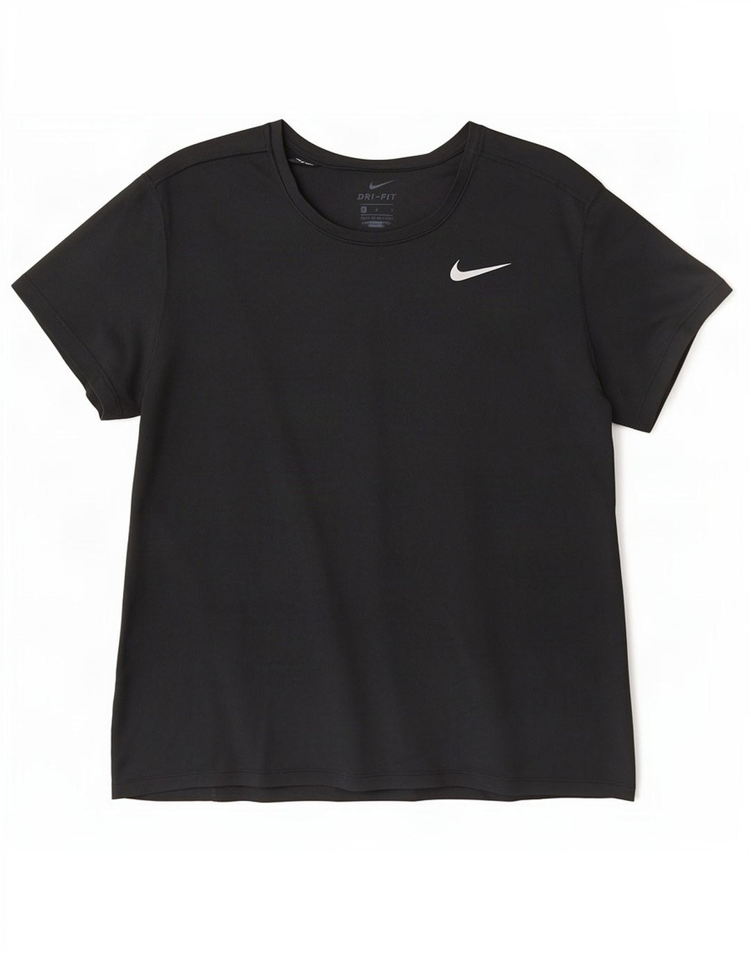 Nike Dame Dri Fit T-Shirt Top UK 14 Stor Sort Polyester