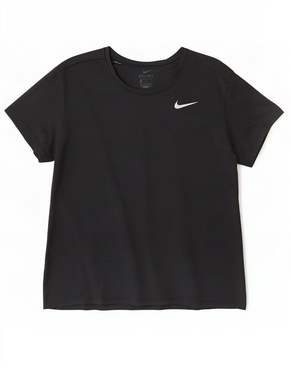 Nike Dame Dri Fit T-Shirt Top UK 14 Stor Sort Polyester