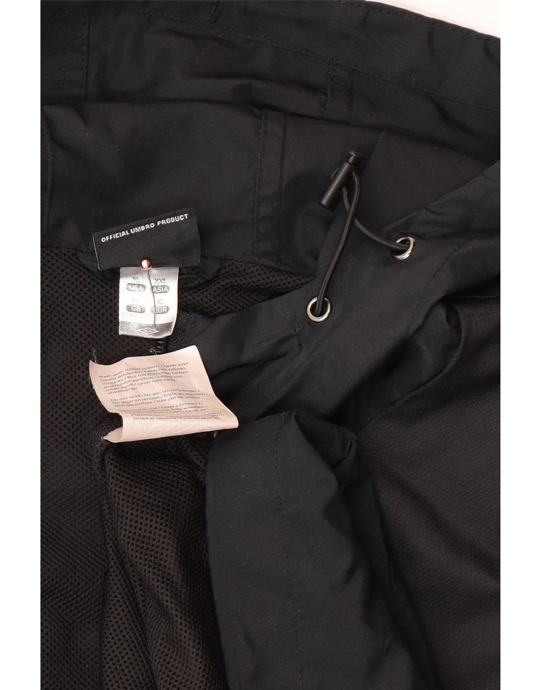 UMBRO Træningsdragt med hætte til mænd XL sort polyester