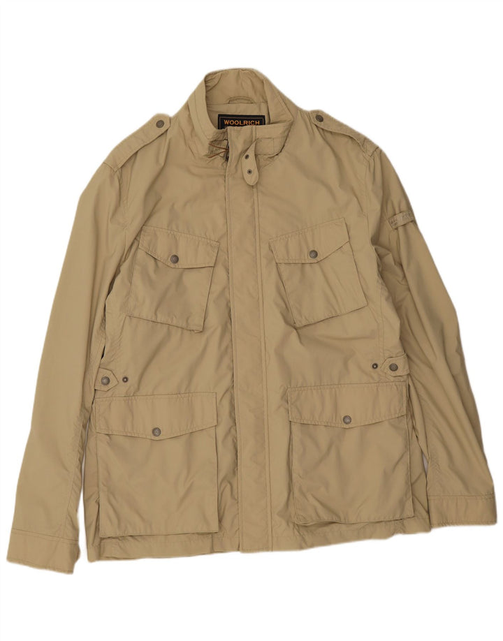 Woolrich Herre Military Jacket UK 44 2XL Beige Nylon