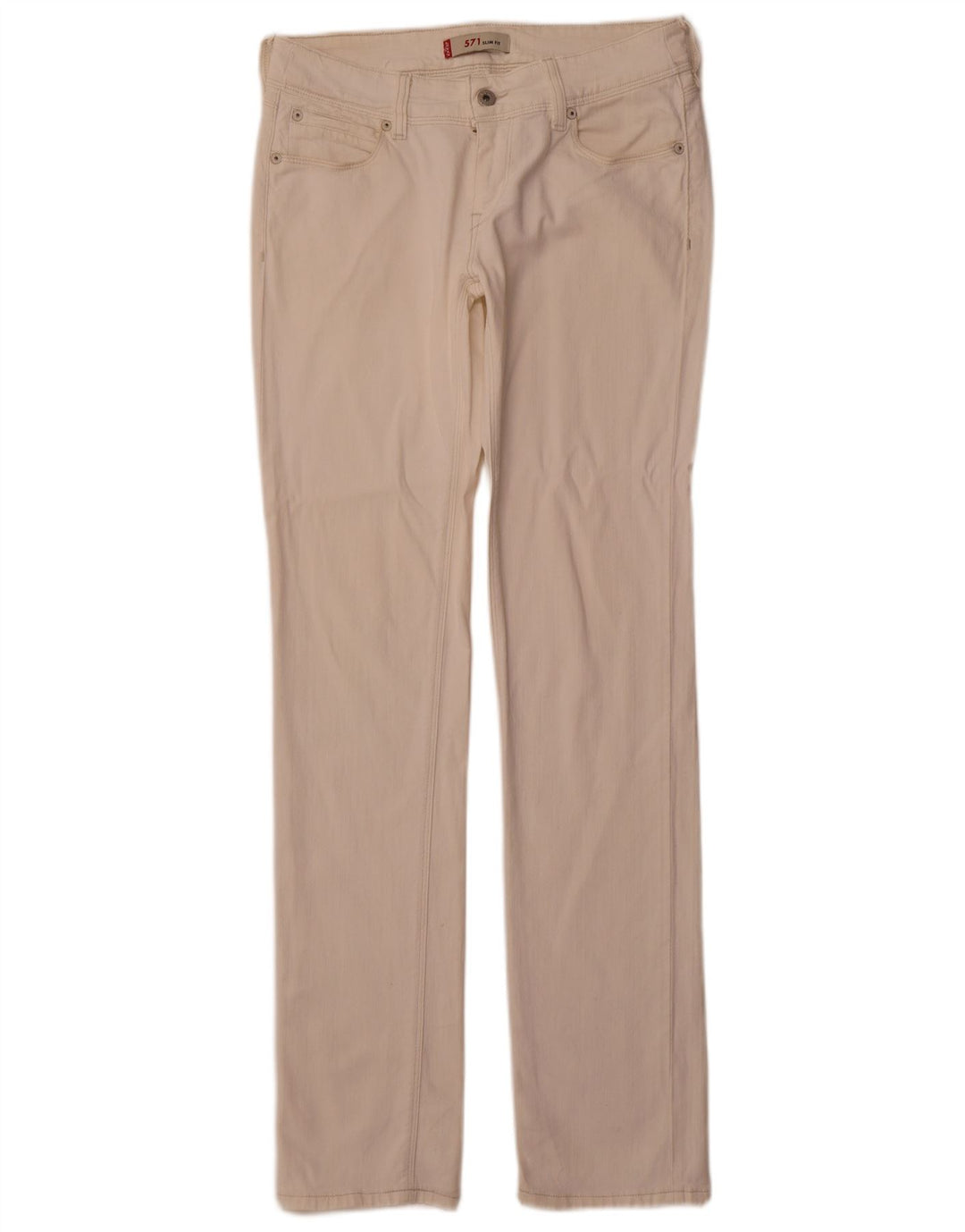 Levi's Herre 571 Slim Jeans W30 L33 Off White