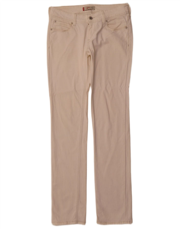 Levi's Herre 571 Slim Jeans W30 L33 Off White