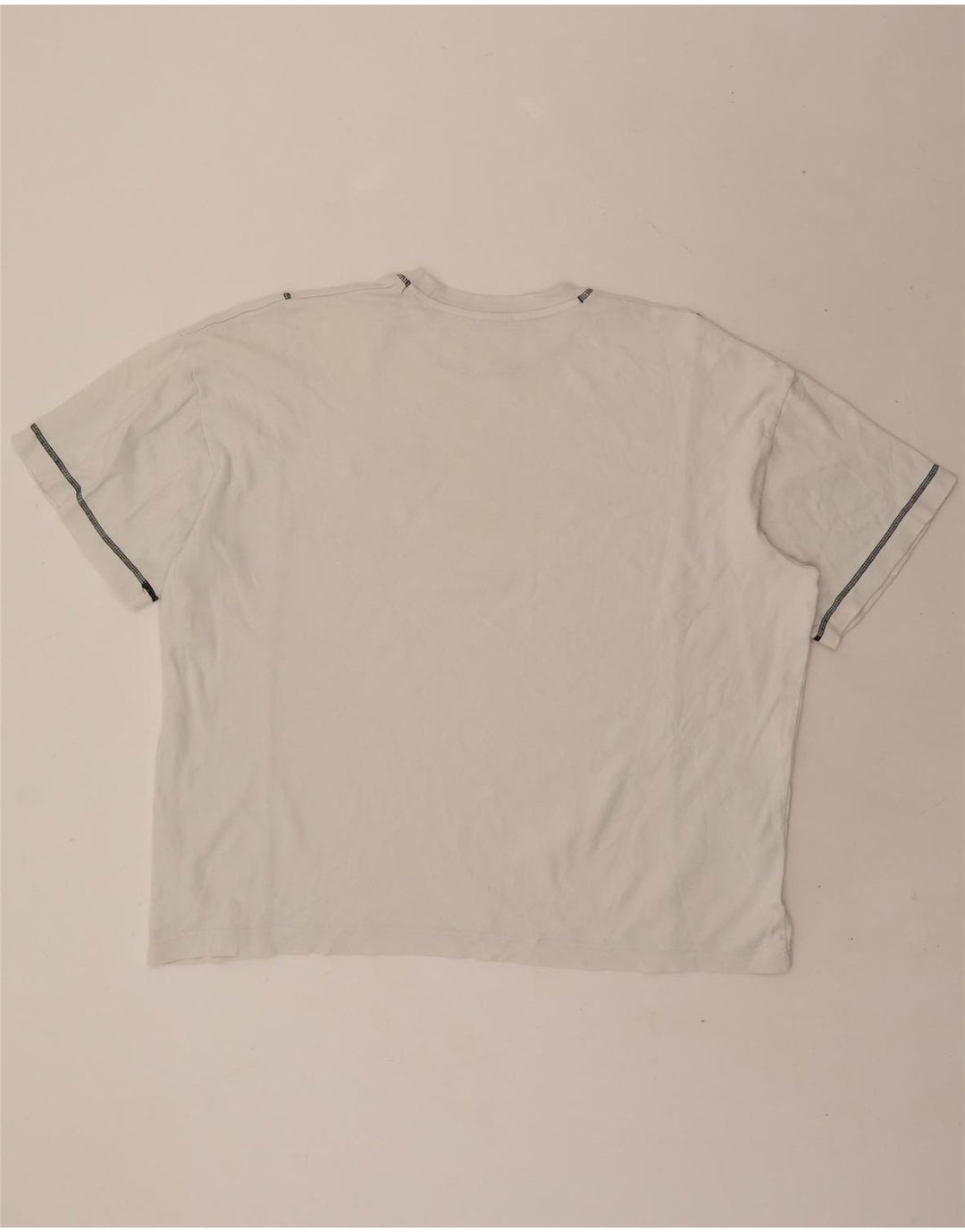 ZARA Mens Loose Fit T-Shirt Top Large White Cotton Vintage Zara and Second-Hand Zara from Messina Hembry 