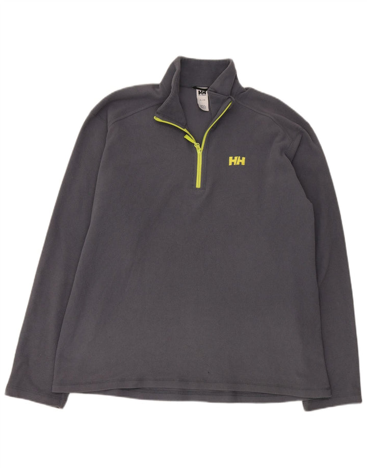 Helly Hansen Fleece Jumper med lynlås til mænd XL Navy Blue Polyester