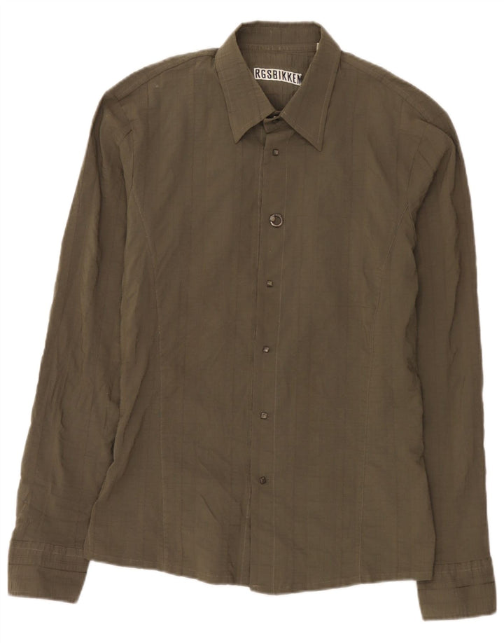 Bikkembergs Herreskjorte Large Khaki Polyester